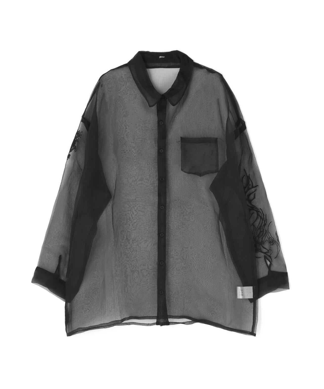 gibous/ギボス/tatoo sheer shirt