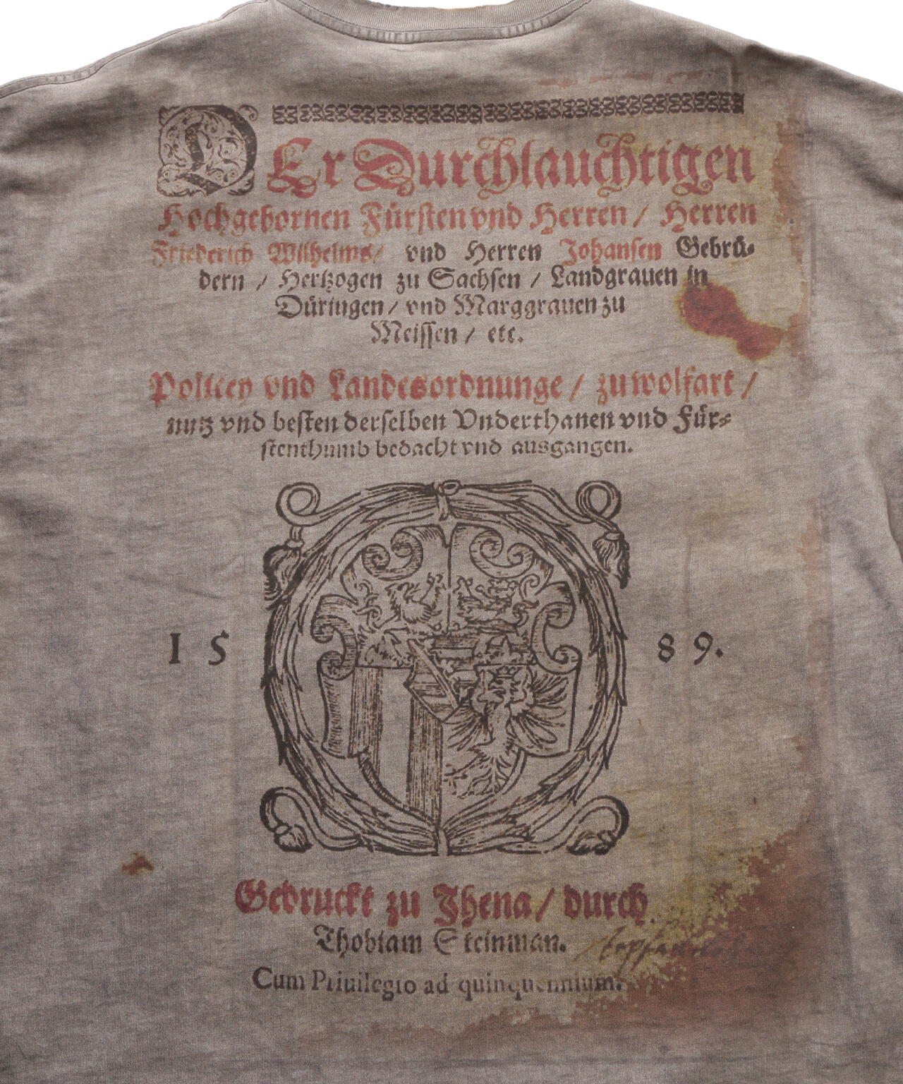DankeSchon/ダンケシェーン/SPRAYBURN L/S TEE BIBLE