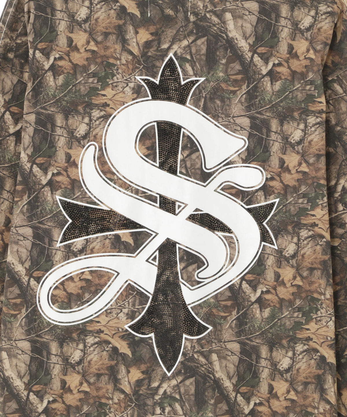 SUPPLIER/サプライヤー/Cross Rhinestone Long Sleeve Tee