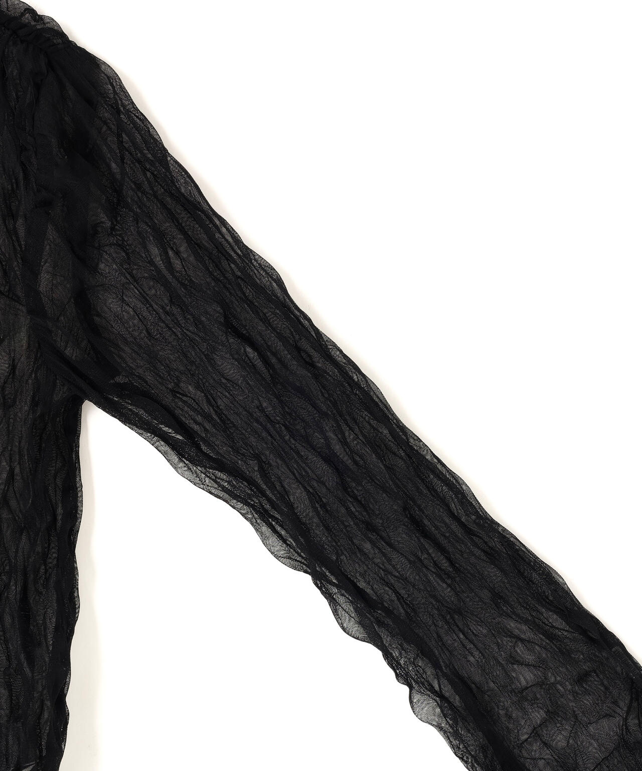 CLANE/クラネ/CRINKLED PLEAT SHEER TULLE TOPS