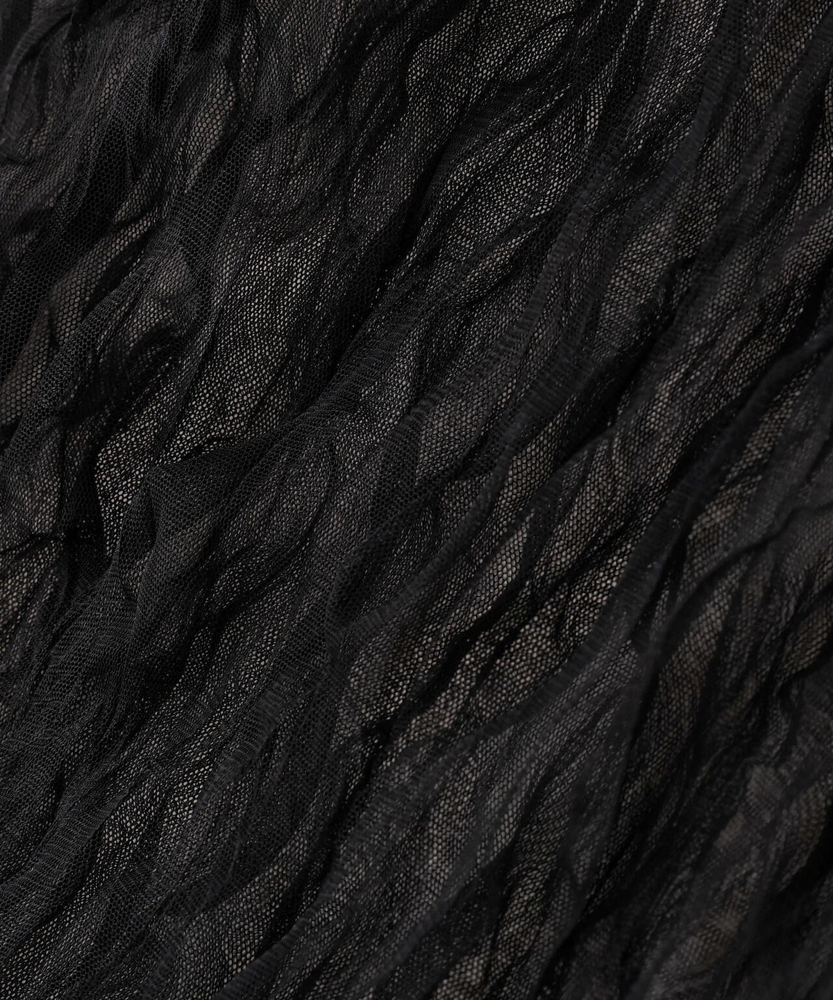 CLANE/クラネ/CRINKLED PLEAT SHEER TULLE TOPS