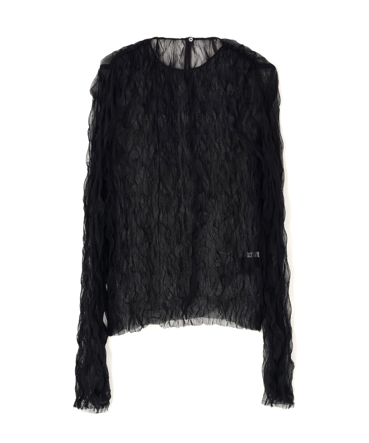 CLANE/クラネ/CRINKLED PLEAT SHEER TULLE TOPS