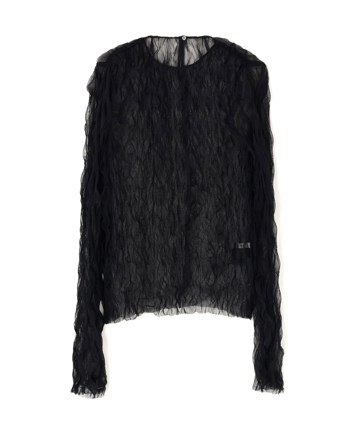 CLANE/クラネ/CRINKLED PLEAT SHEER TULLE TOPS