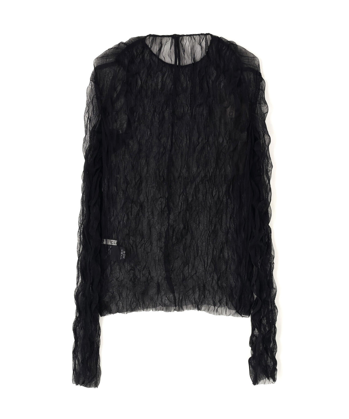 CLANE/クラネ/CRINKLED PLEAT SHEER TULLE TOPS