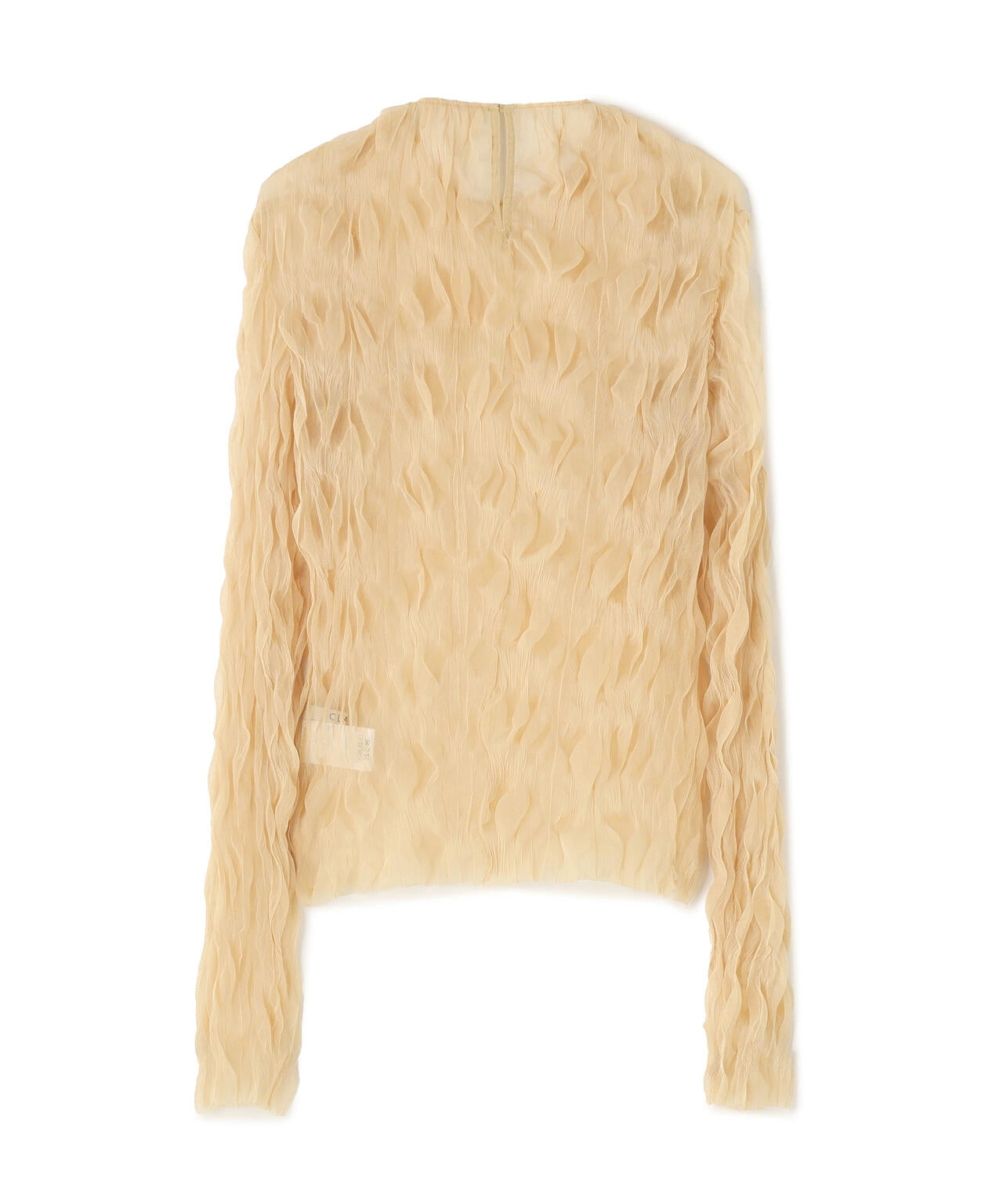 CLANE/クラネ/CRINKLED PLEAT SHEER TULLE TOPS