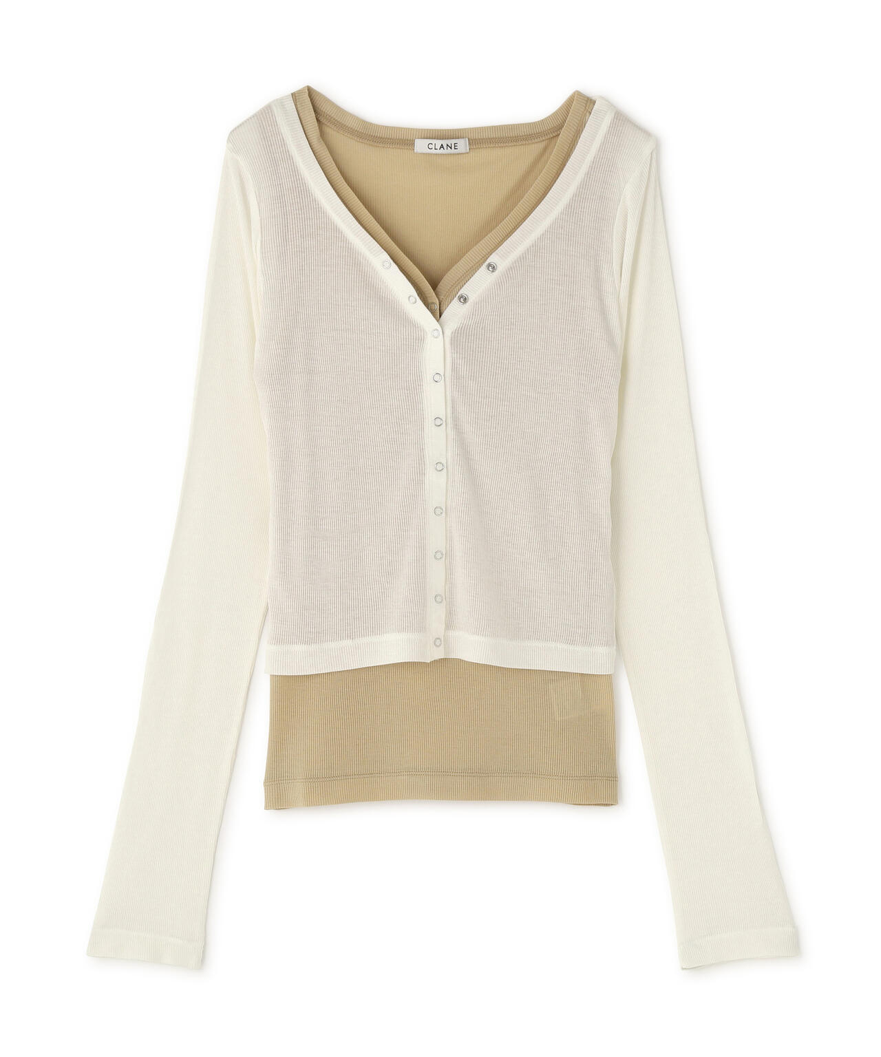 CLANE/クラネ/CURVED NECK LAYERED SET