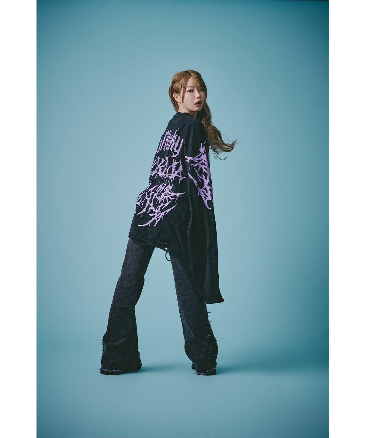 GALFY/ガルフィー/×松本いちか 小悪魔犬萌え袖ロンTEE