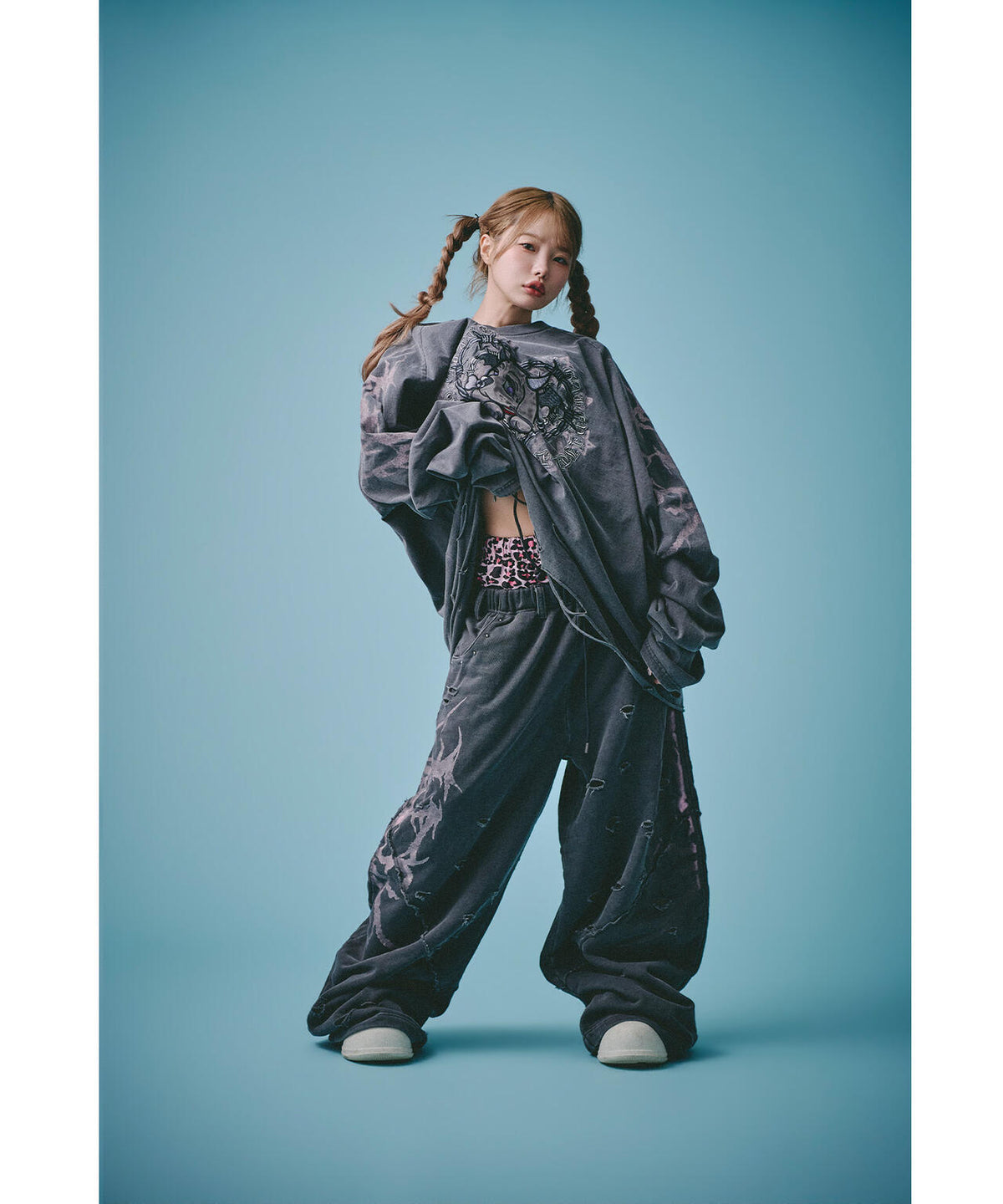 GALFY/ガルフィー/×松本いちか 小悪魔犬萌え袖ロンTEE