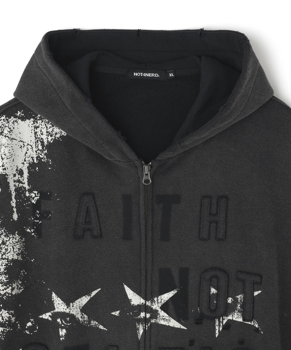 NOT4NERD/ノットフォーナード/Faith Not Distressed Hoodie ZipUp