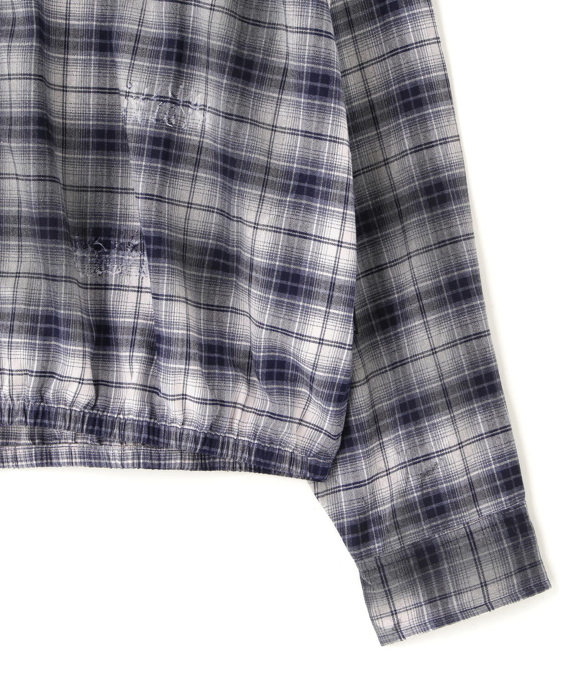 NOT4NERD/ノットフォーナード/DIRTY WASH DISTRES CHK HOODIE SHIRT