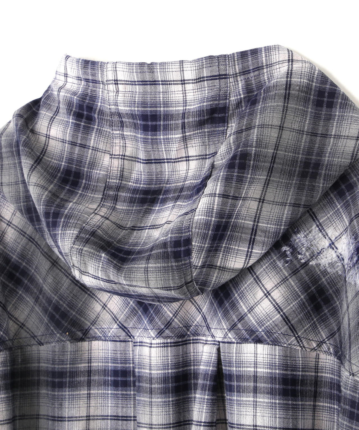 NOT4NERD/ノットフォーナード/DIRTY WASH DISTRES CHK HOODIE SHIRT