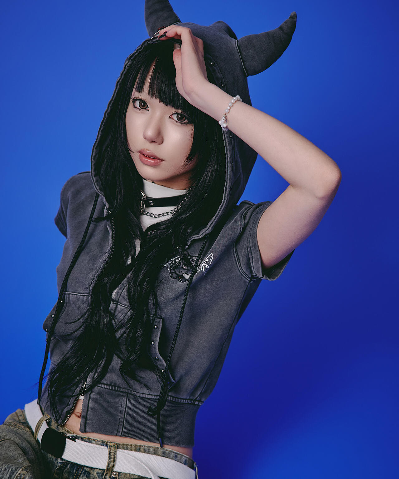 GALFY/ガルフィー/【LHP EXCLUSIVE】地雷ギャル フード半袖パーカー
