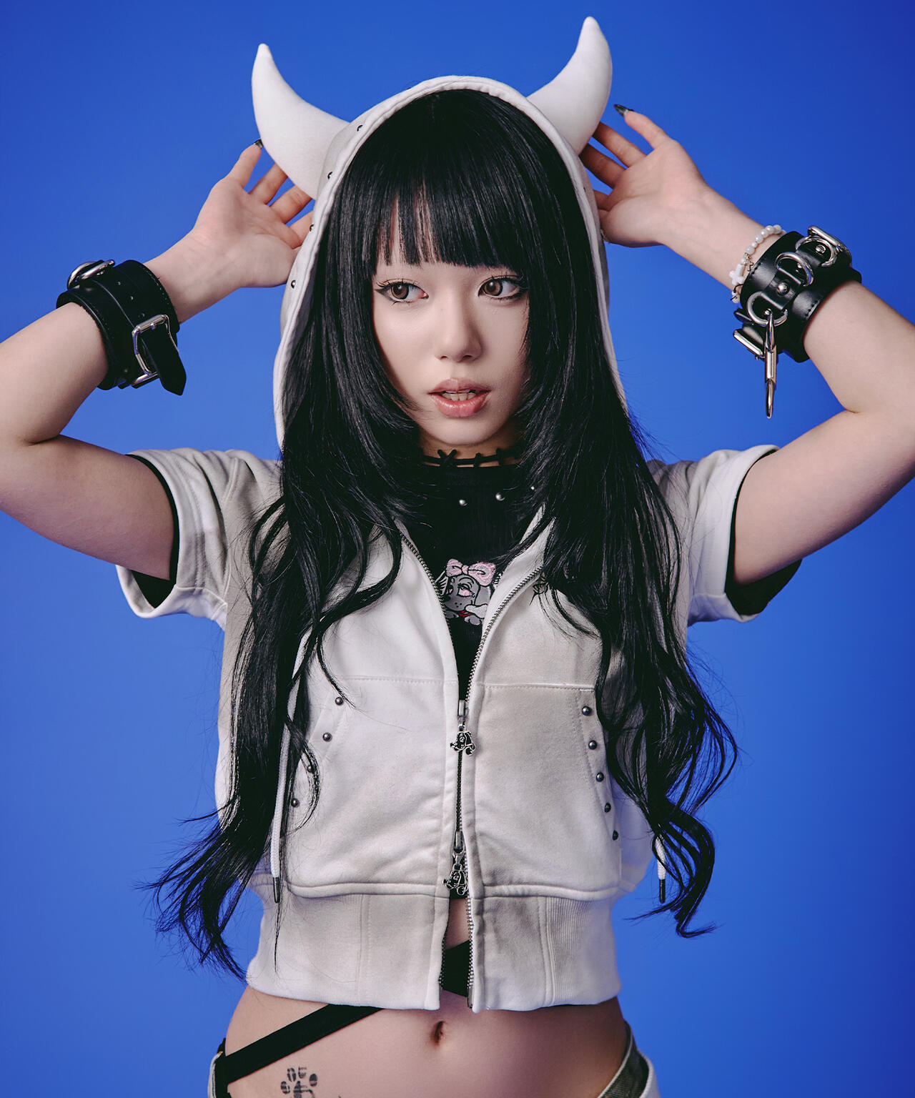 GALFY/ガルフィー/【LHP EXCLUSIVE】地雷ギャル フード半袖パーカー