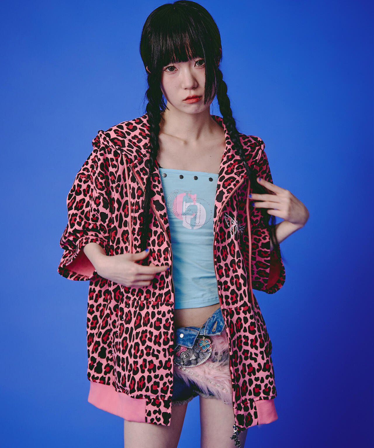 GALFY/ガルフィー/【LHP EXCLUSIVE】地雷ギャル フード半袖パーカー