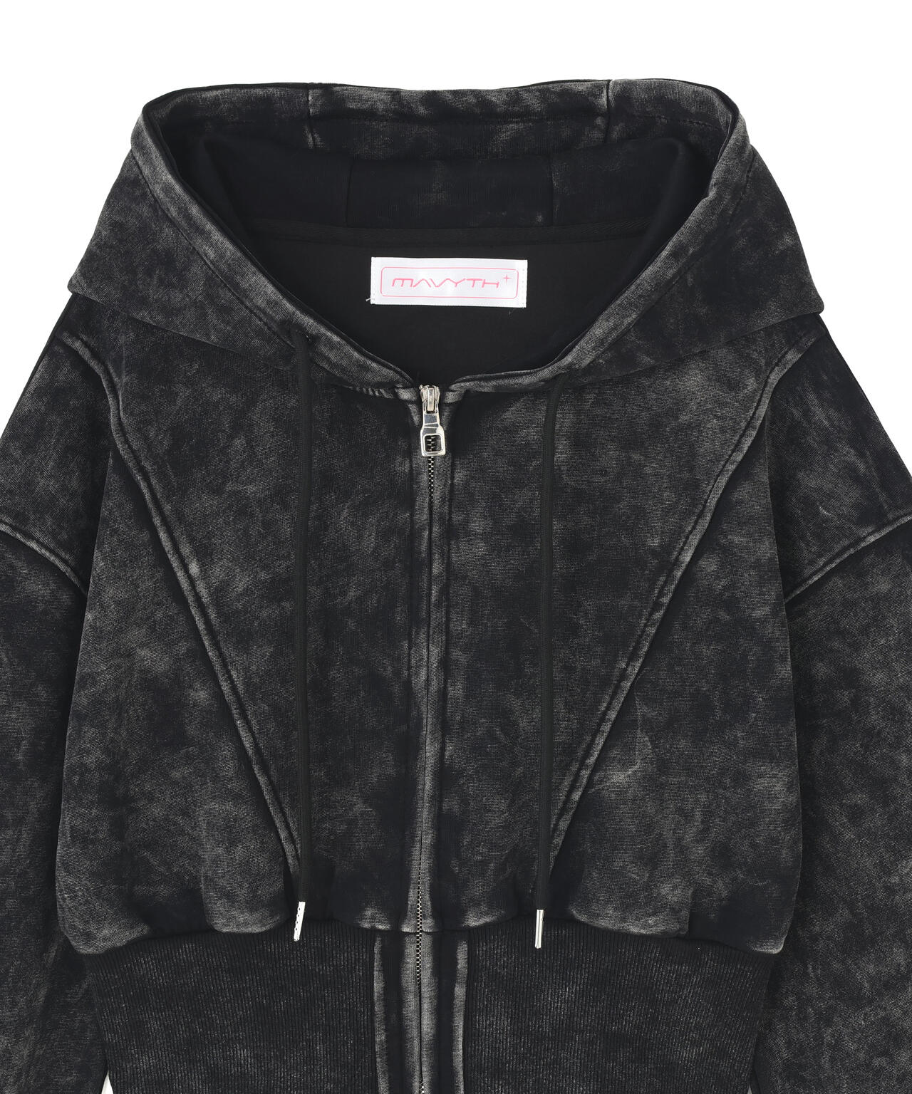 MAVYTH/※ACID WASH ZIP UPHOODIE