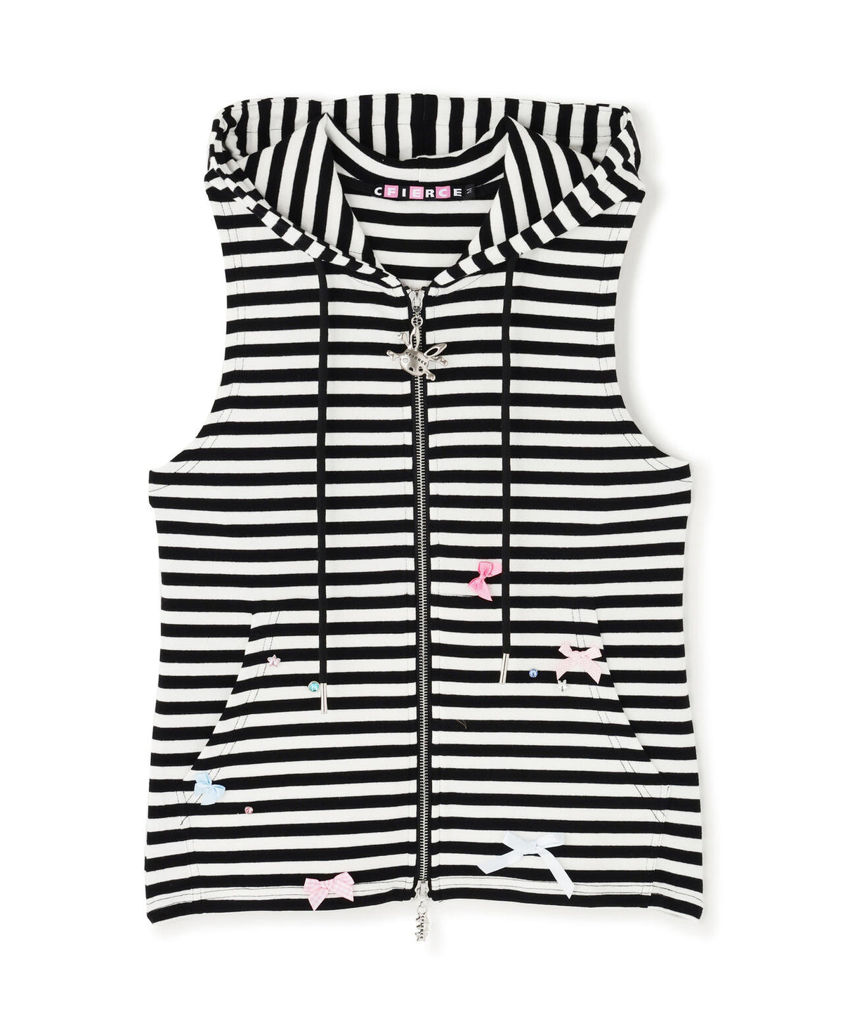 CFIERCE/フィアス/STRIPED BUNNY ZIP-UP HOODIE VEST
