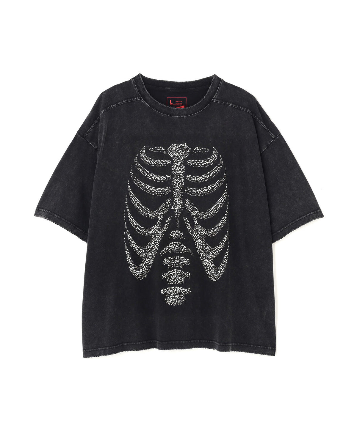 DankeSchon/ダンケシェーン/BRUST RHINESTONE BONE TEE