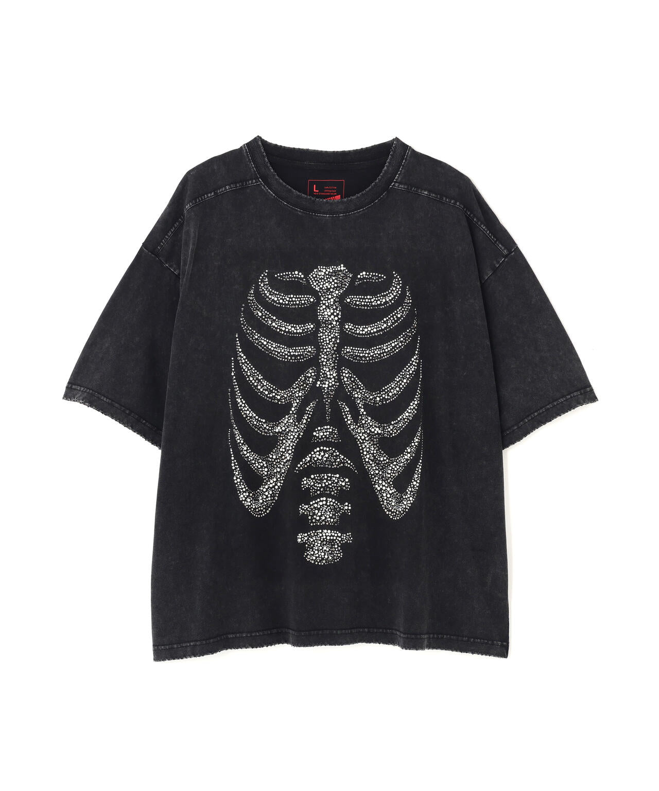 DankeSchon/ダンケシェーン/BRUST RHINESTONE BONE TEE