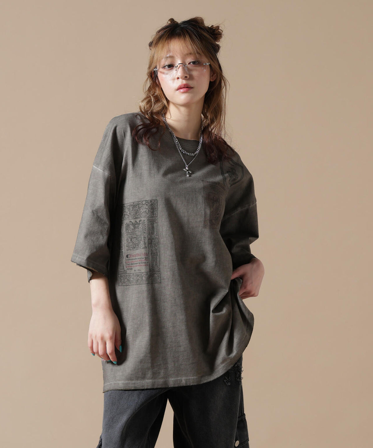 DankeSchon/ダンケシェーン/SPRAY BURN LOGO TEE