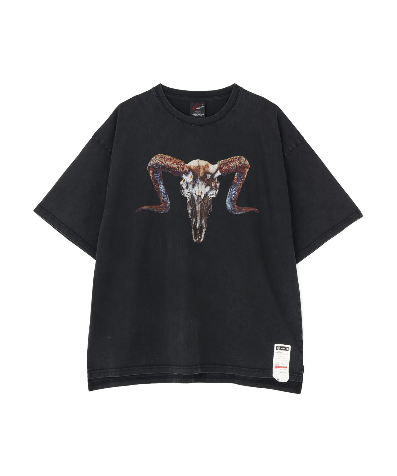 ADAMPATEK/アダムパテック/RED:BANSHEE Ram Skull Graphic short sleeve t-shirt