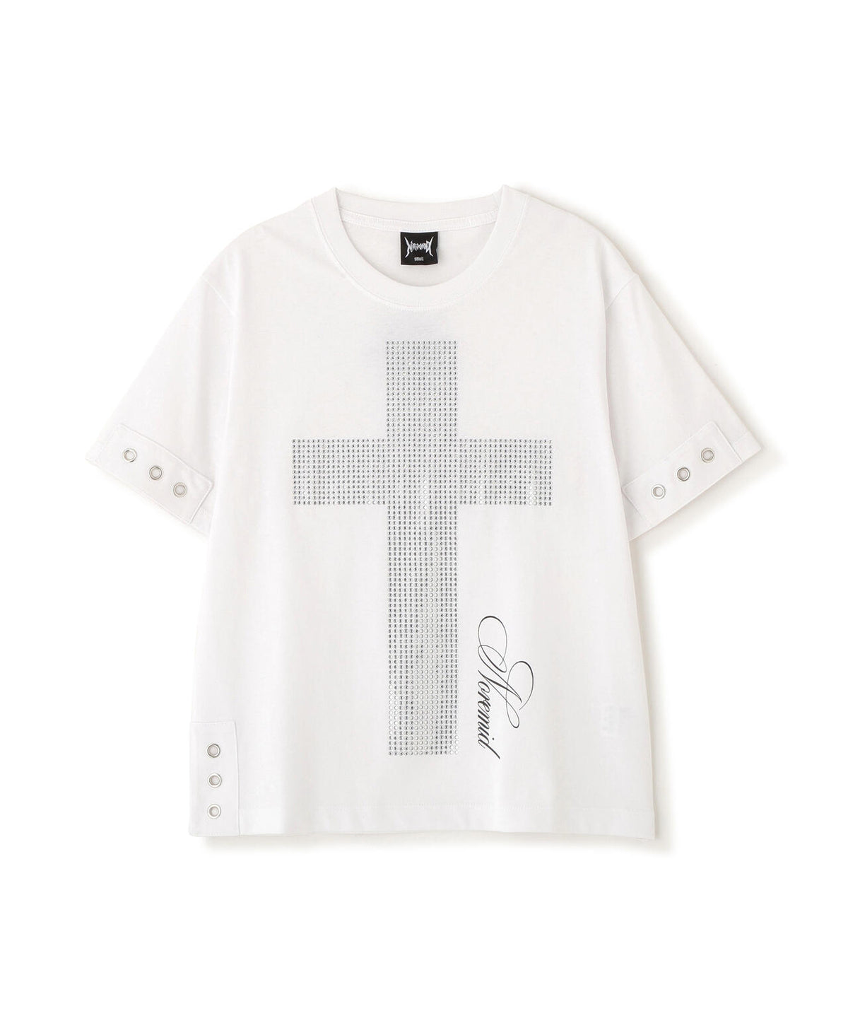 NoRemid/ノーリミッド/【LHP EXCLUSIVE】Cross Rhinestone S/S Tee
