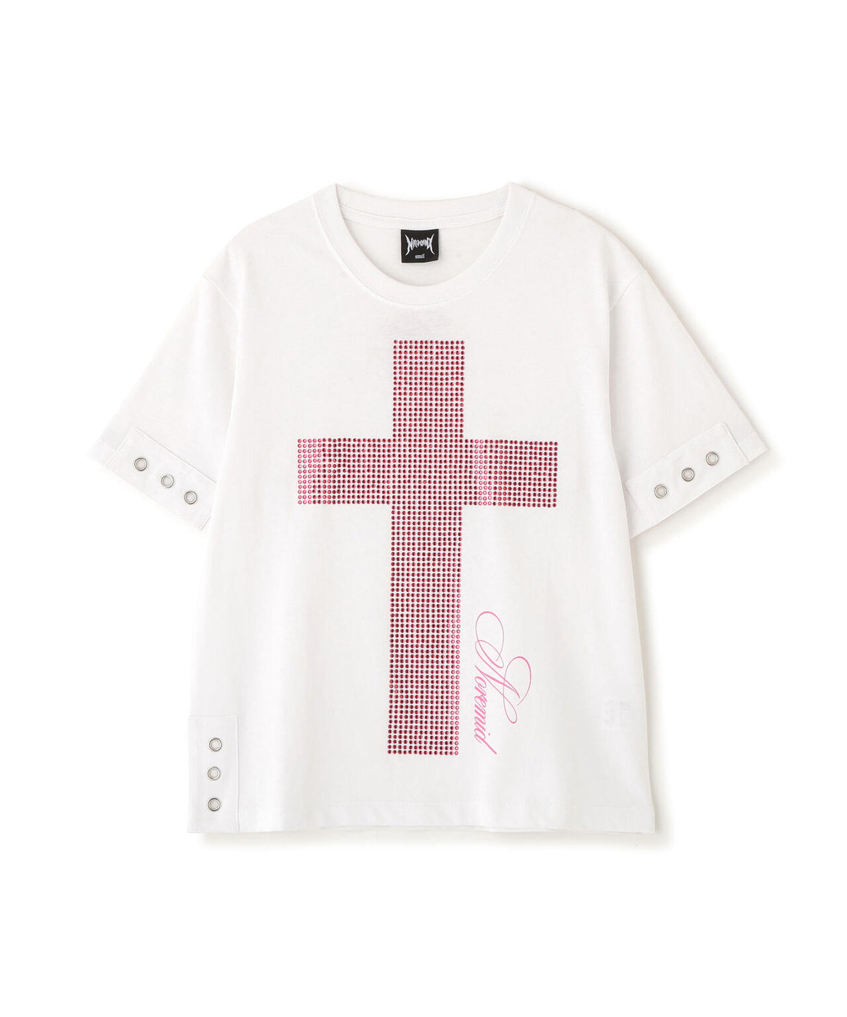 NoRemid/ノーリミッド/【LHP EXCLUSIVE】Cross Rhinestone S/S Tee