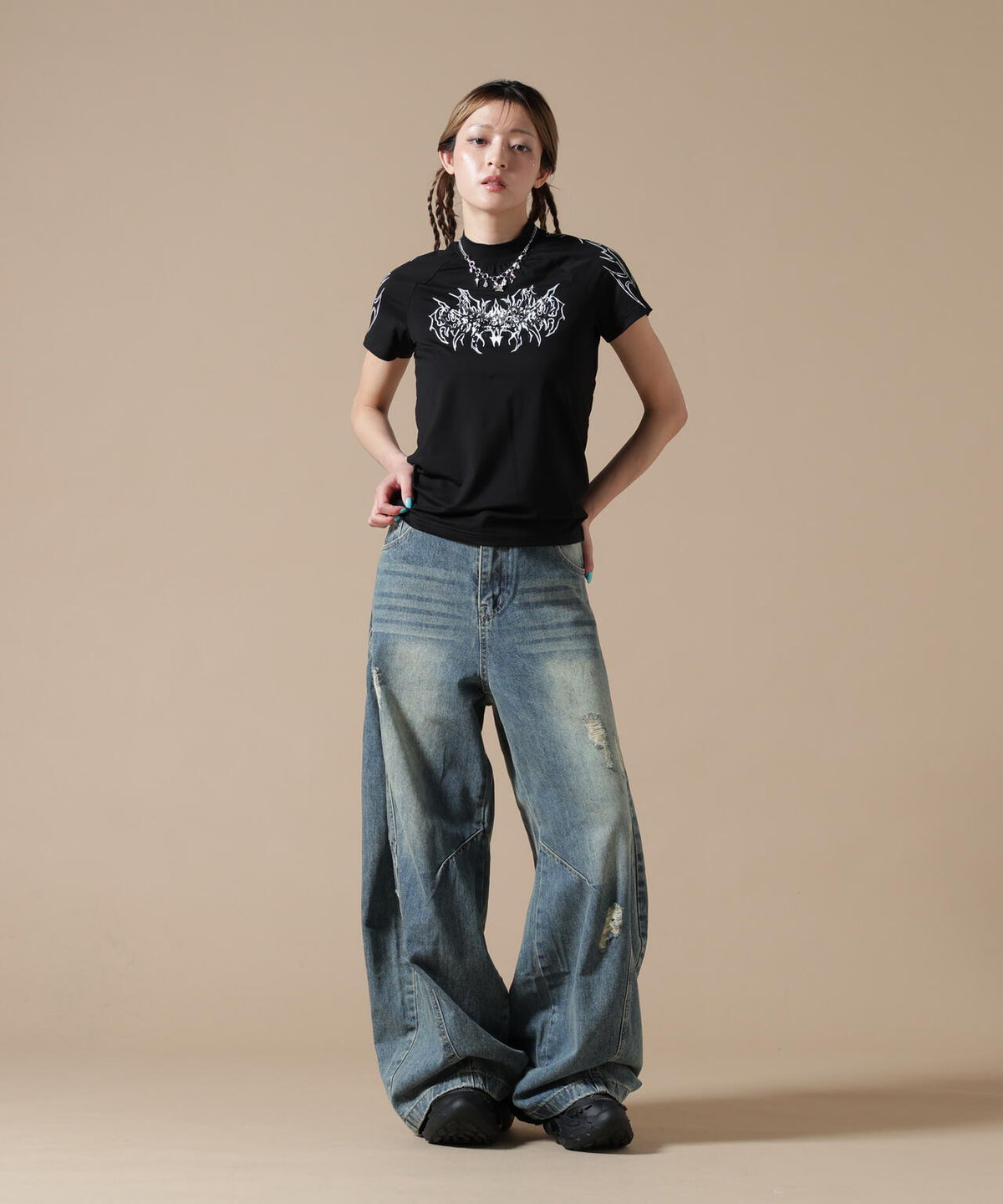 MAVYTH/メヴィス/TRIBAL HIGH NECK TEE