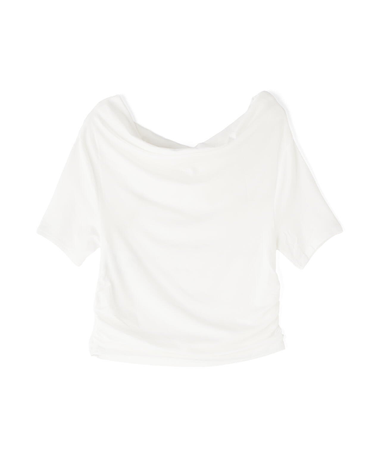 CLANE/クラネ/DRAPED OFF SHOULDER H/S TOPS