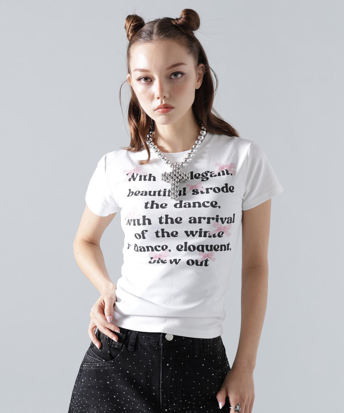 MAVYTH/メヴィス/LETTERRING RIBBON TEE