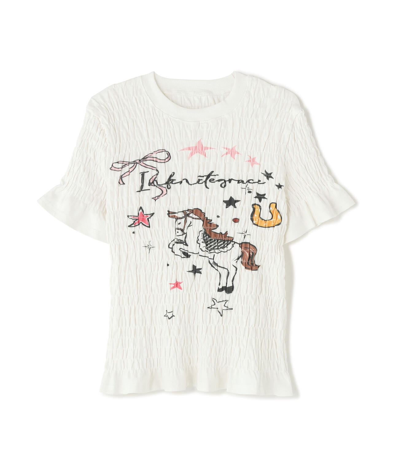MAVYTH/メヴィス/SHIRRING PONY TEE