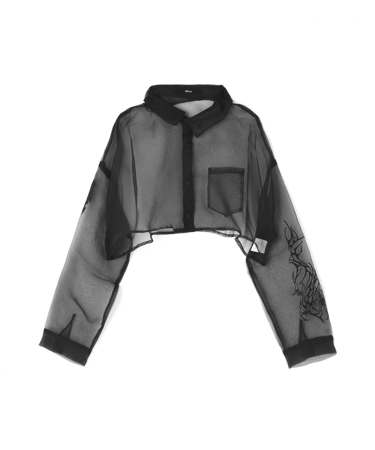 gibous/ギボス/tatoo sheer shirt