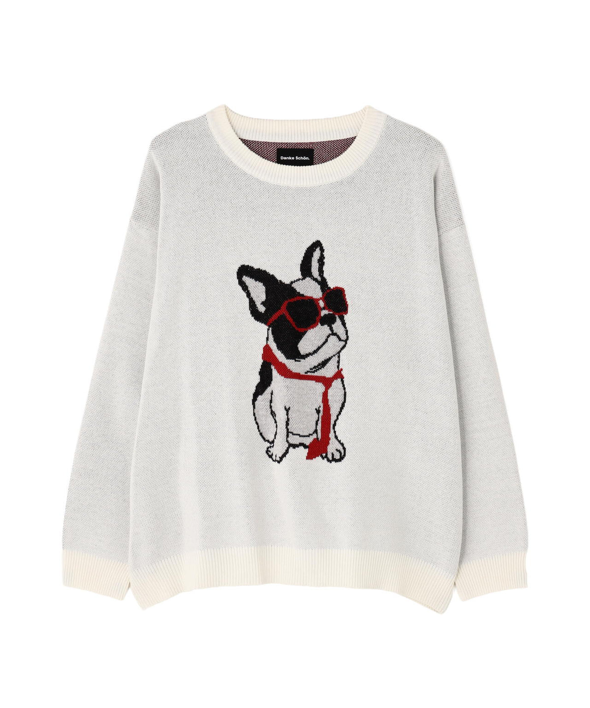 【WEB&DEPOT限定】DankeSchon/ダンケシェーン/WJACQUARD DOG CREWNECK