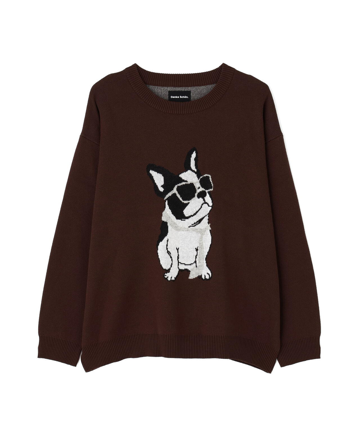 【WEB&DEPOT限定】DankeSchon/ダンケシェーン/WJACQUARD DOG CREWNECK