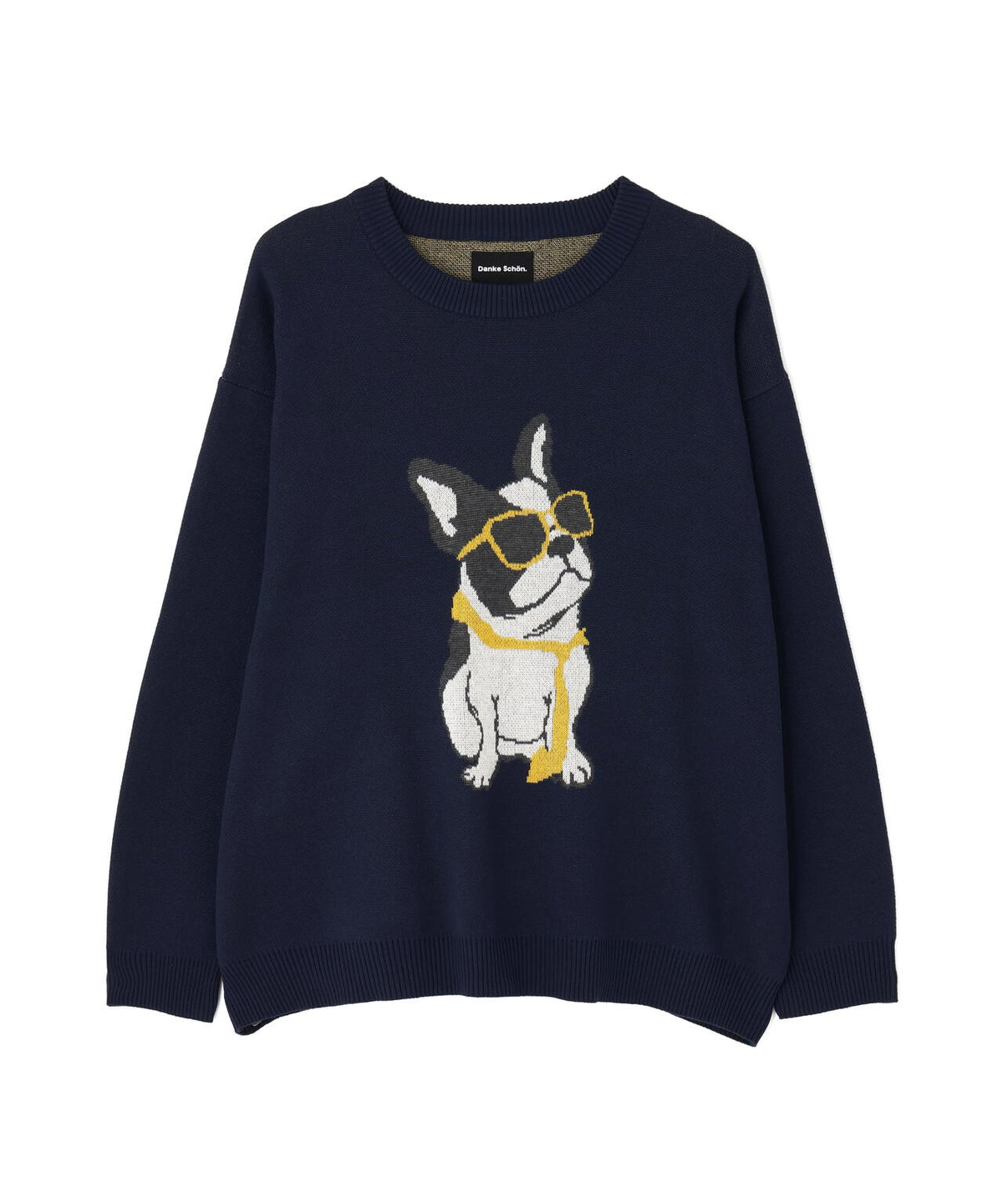 【WEB&DEPOT限定】DankeSchon/ダンケシェーン/WJACQUARD DOG CREWNECK