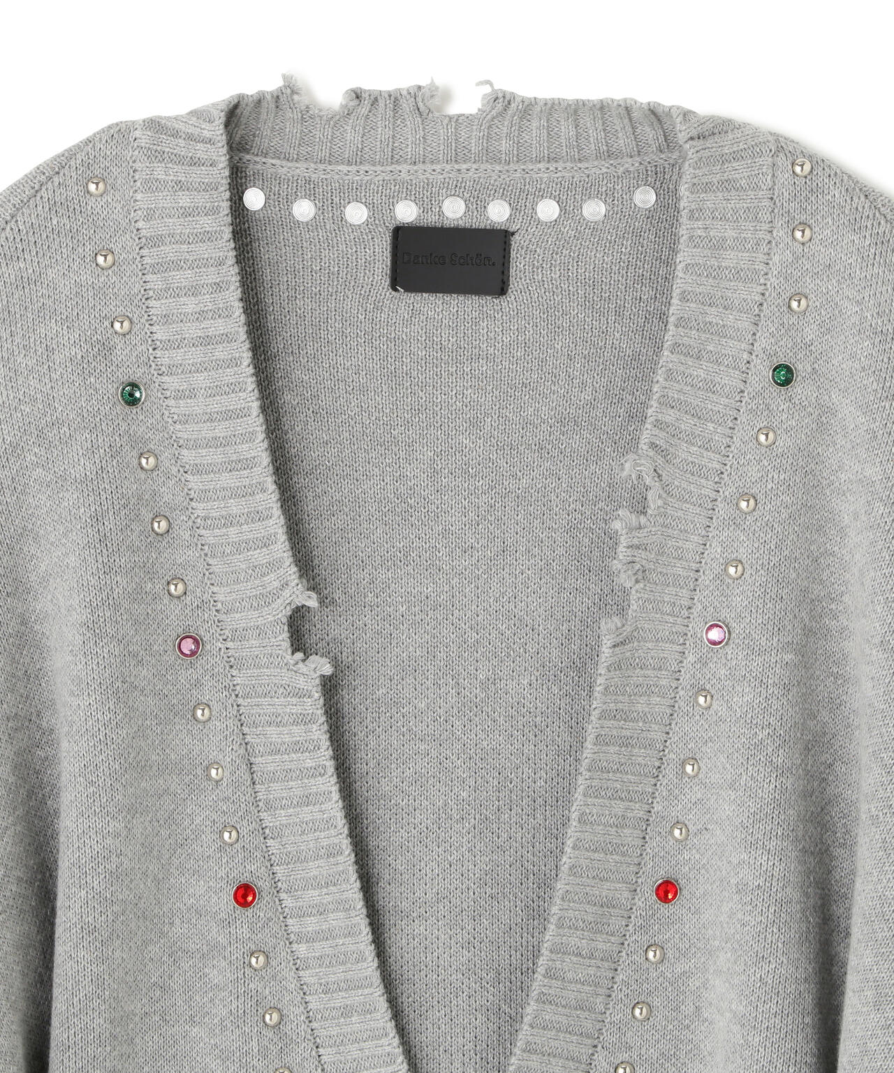 DankeSchon/ダンケシェーン/COTTON WJQ STUDS CARDIGAN