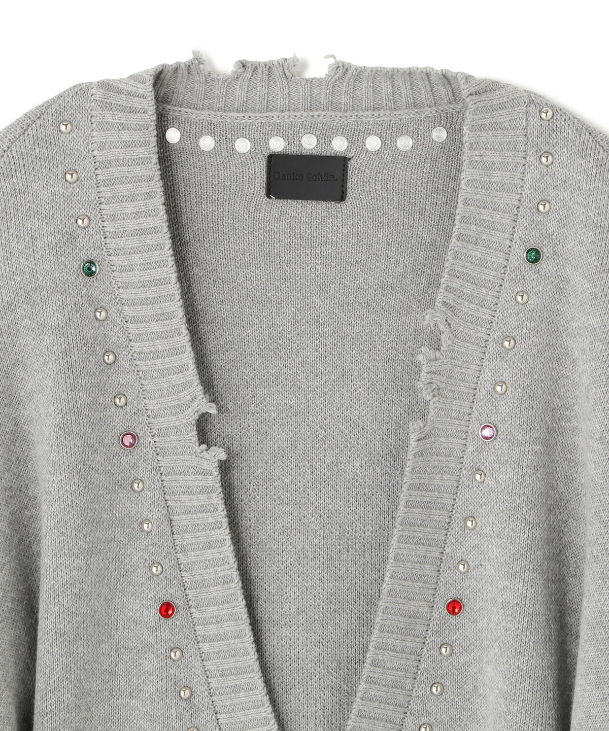 DankeSchon/ダンケシェーン/COTTON WJQ STUDS CARDIGAN