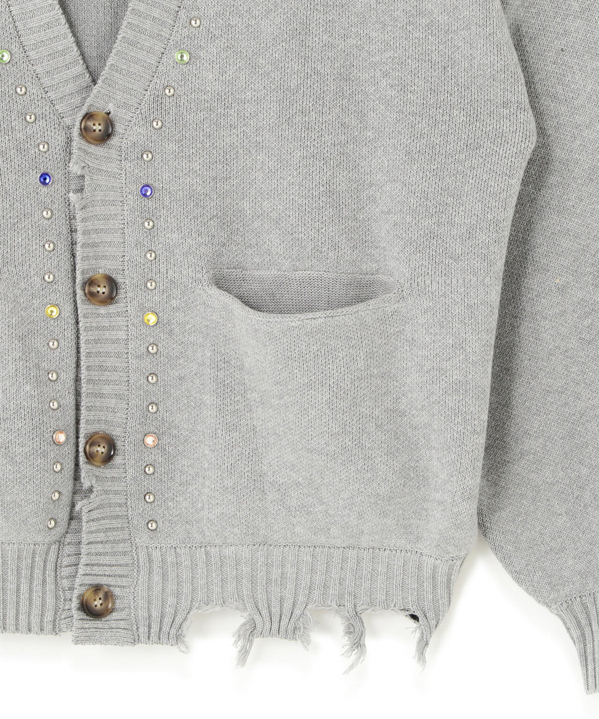 DankeSchon/ダンケシェーン/COTTON WJQ STUDS CARDIGAN