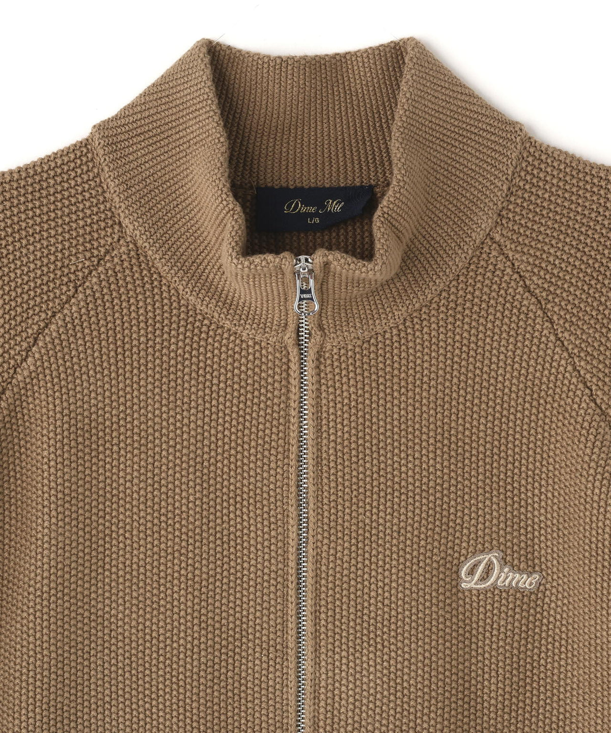 Dime/ダイム/Knitted Pique Zip Sweater