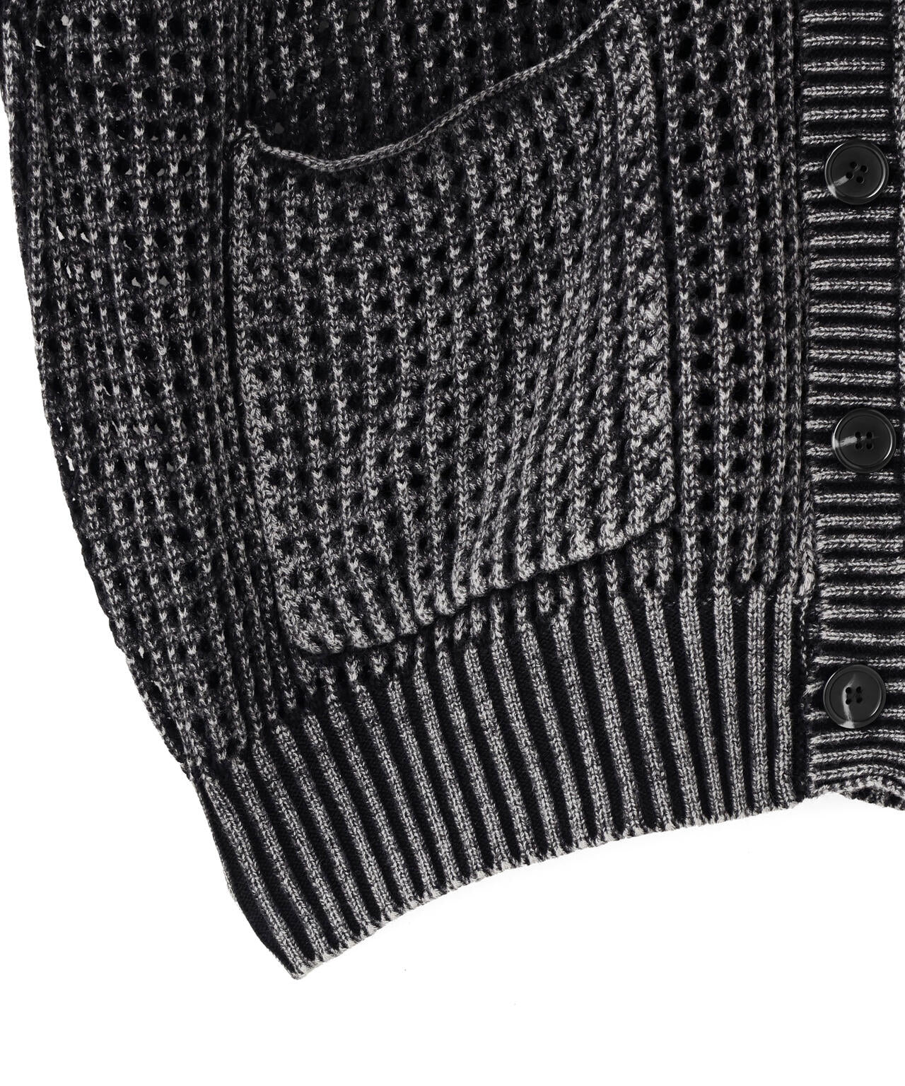 【WEB&DEPOT限定】DankeSchon/ダンケシェーン/CHEMICAL MESHKNIT CARDIGAN
