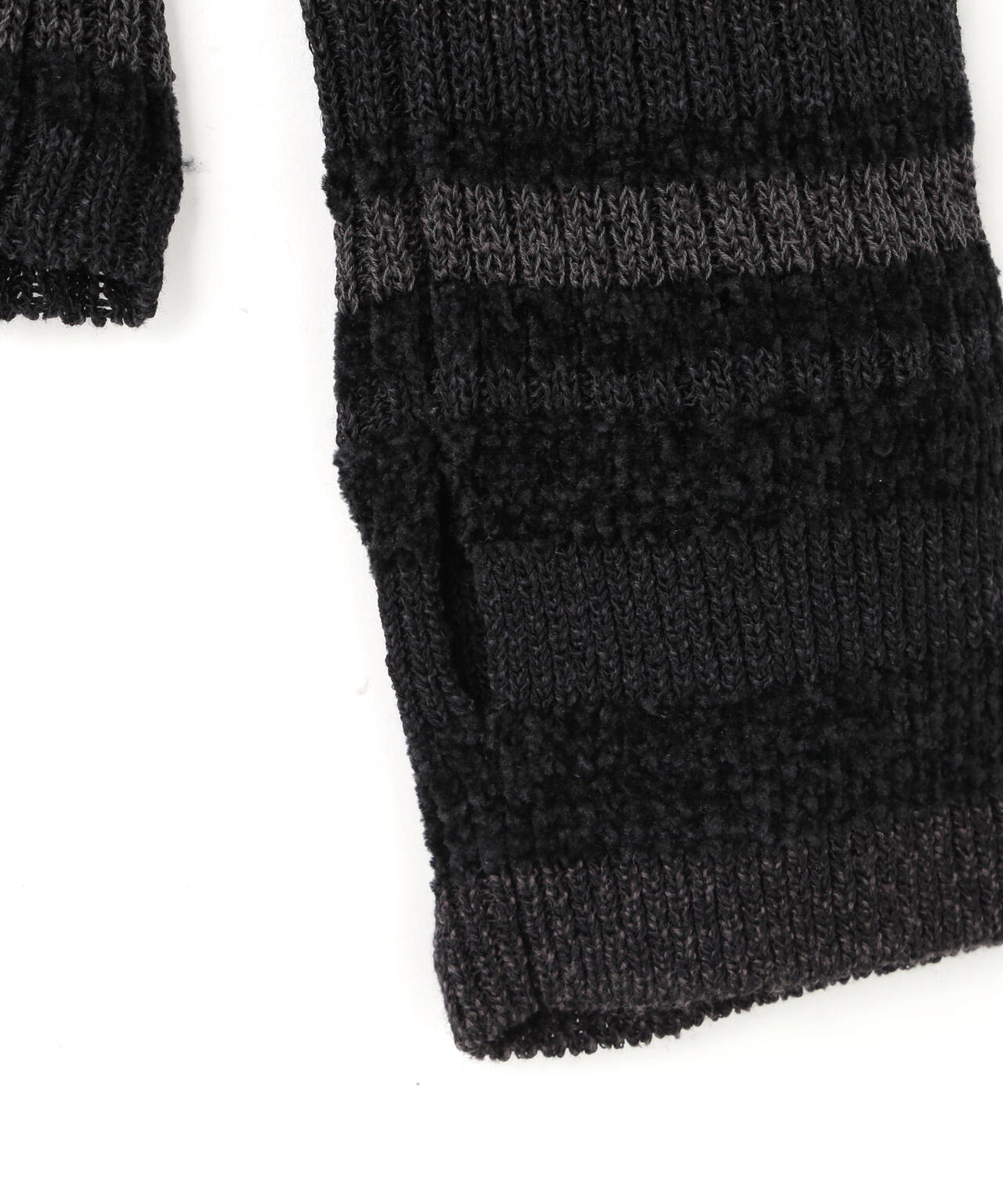 CLANE/クラネ/MULTI BORDER BUTTON DETAIL KNIT CARDIGAN