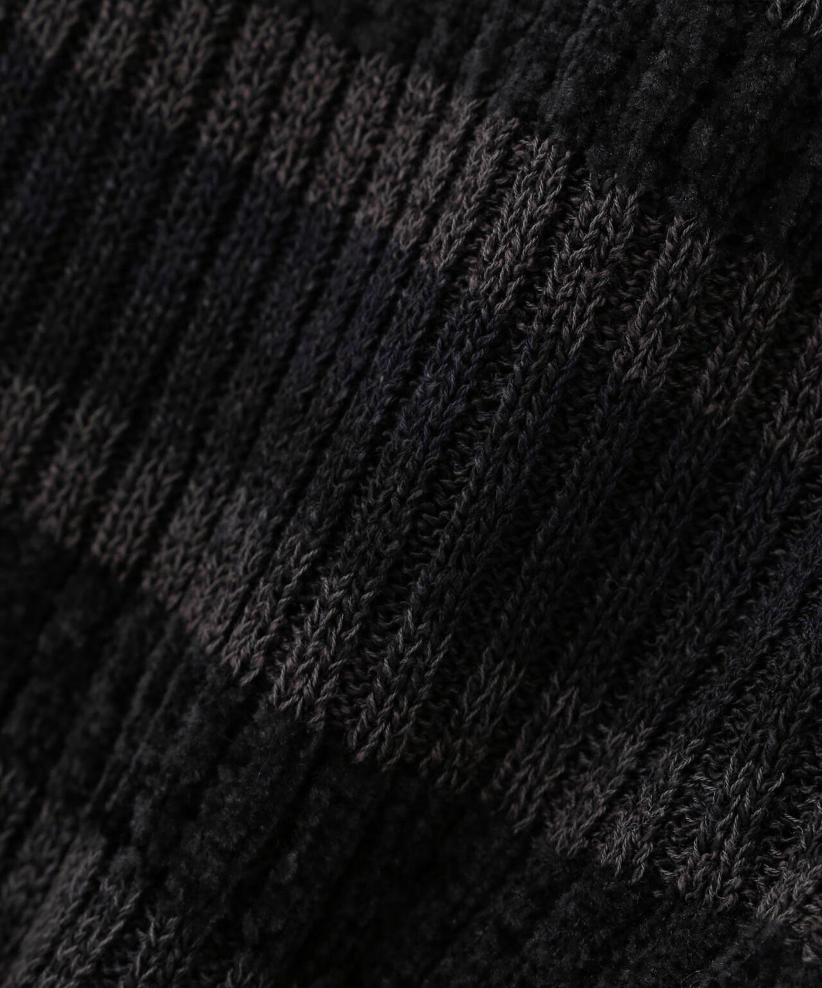 CLANE/クラネ/MULTI BORDER BUTTON DETAIL KNIT CARDIGAN