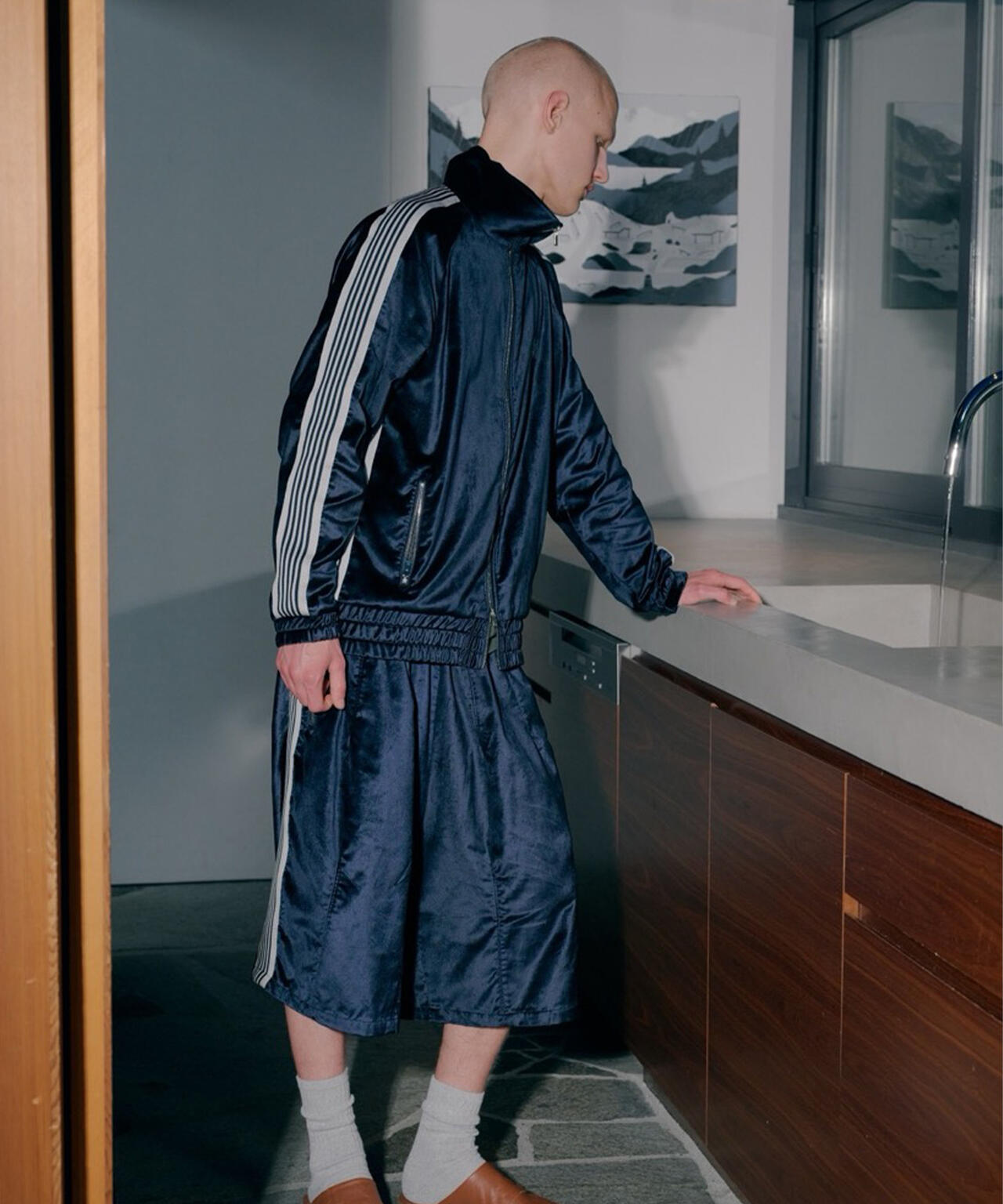 NEEDLES/ニードルズ/【LHP EXCLUSIVE】TRACK JACKET - C/PE VELOUR(NAVY)