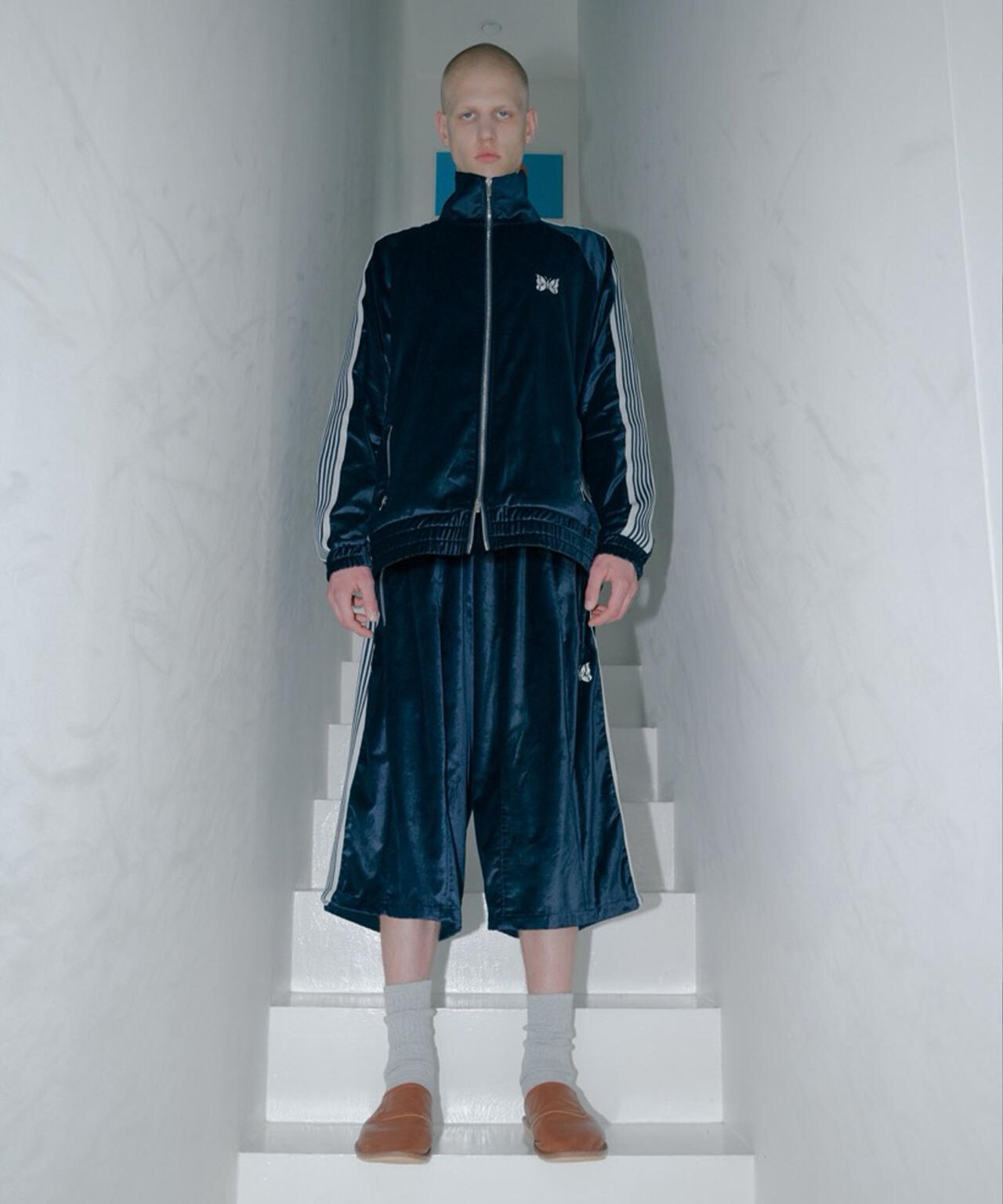 NEEDLES/ニードルズ/【LHP EXCLUSIVE】TRACK JACKET - C/PE VELOUR(NAVY)