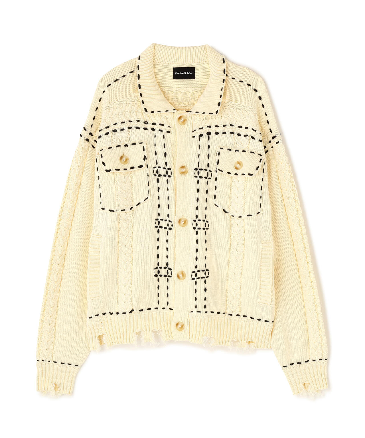 【WEB&DEPOT限定】DankeSchon/ダンケシェーン/HAND STITCH KNIT JACKET