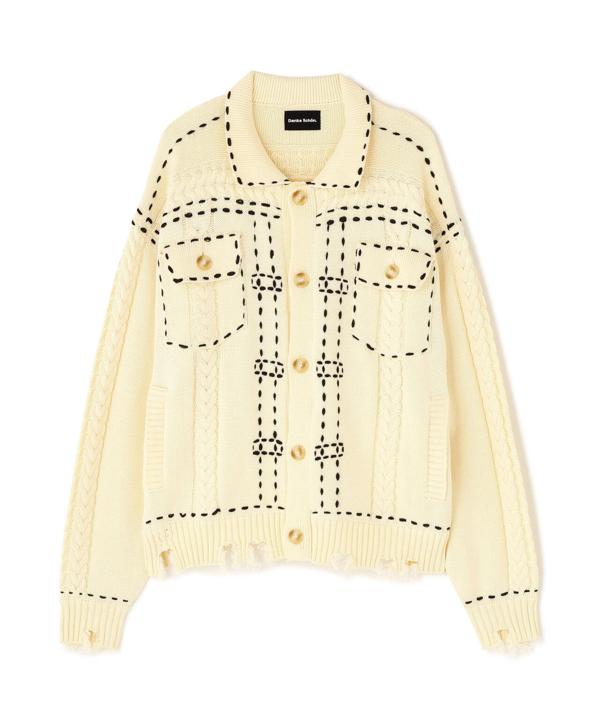 【WEB&DEPOT限定】DankeSchon/ダンケシェーン/HAND STITCH KNIT JACKET