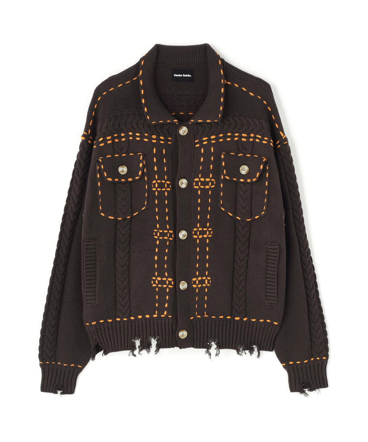【WEB&DEPOT限定】DankeSchon/ダンケシェーン/HAND STITCH KNIT JACKET