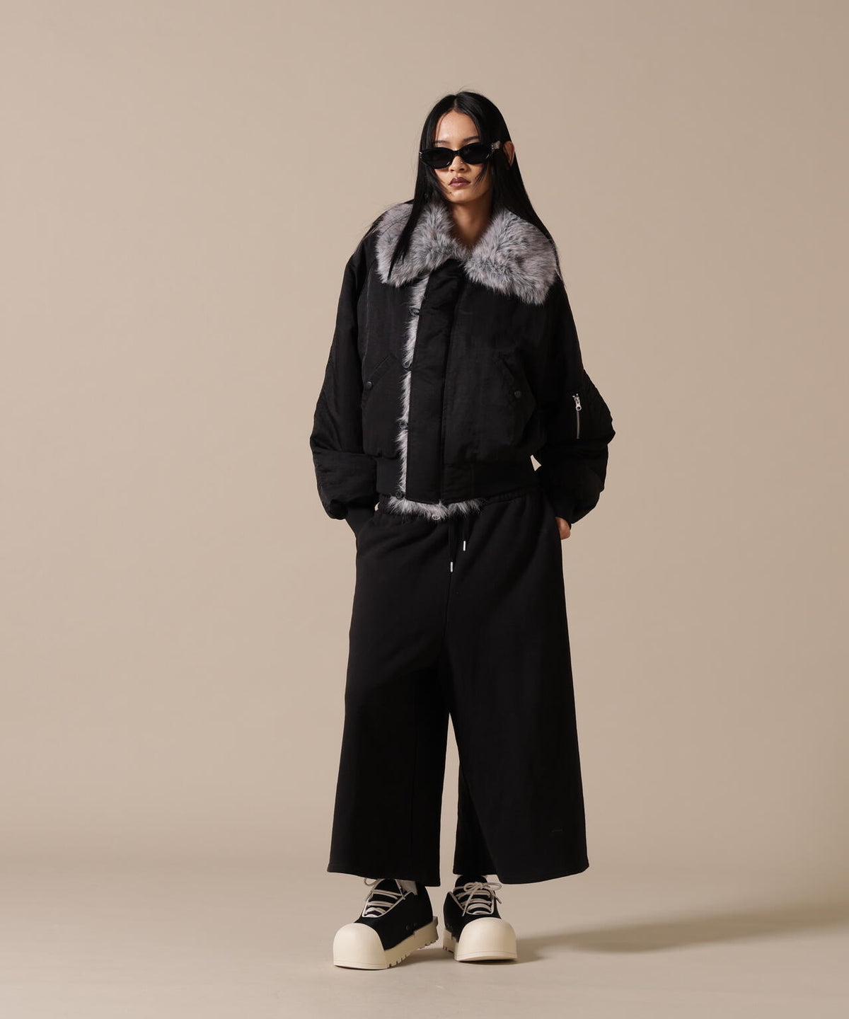 DankeSchon/ダンケシェーン/WOMEN REVERSIBLE FUR NYLON BLOUSON