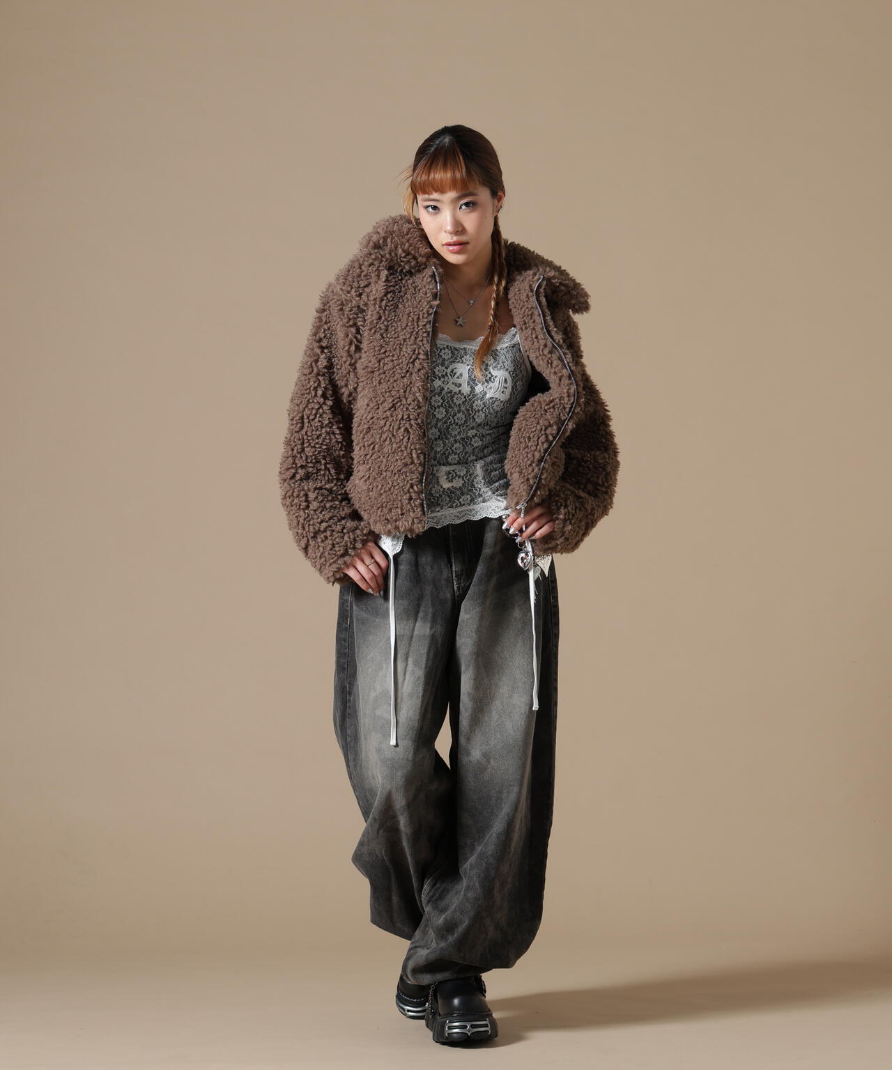 DankeSchon/ダンケシェーン/WOMEN BOA COLLAR BLOUSON