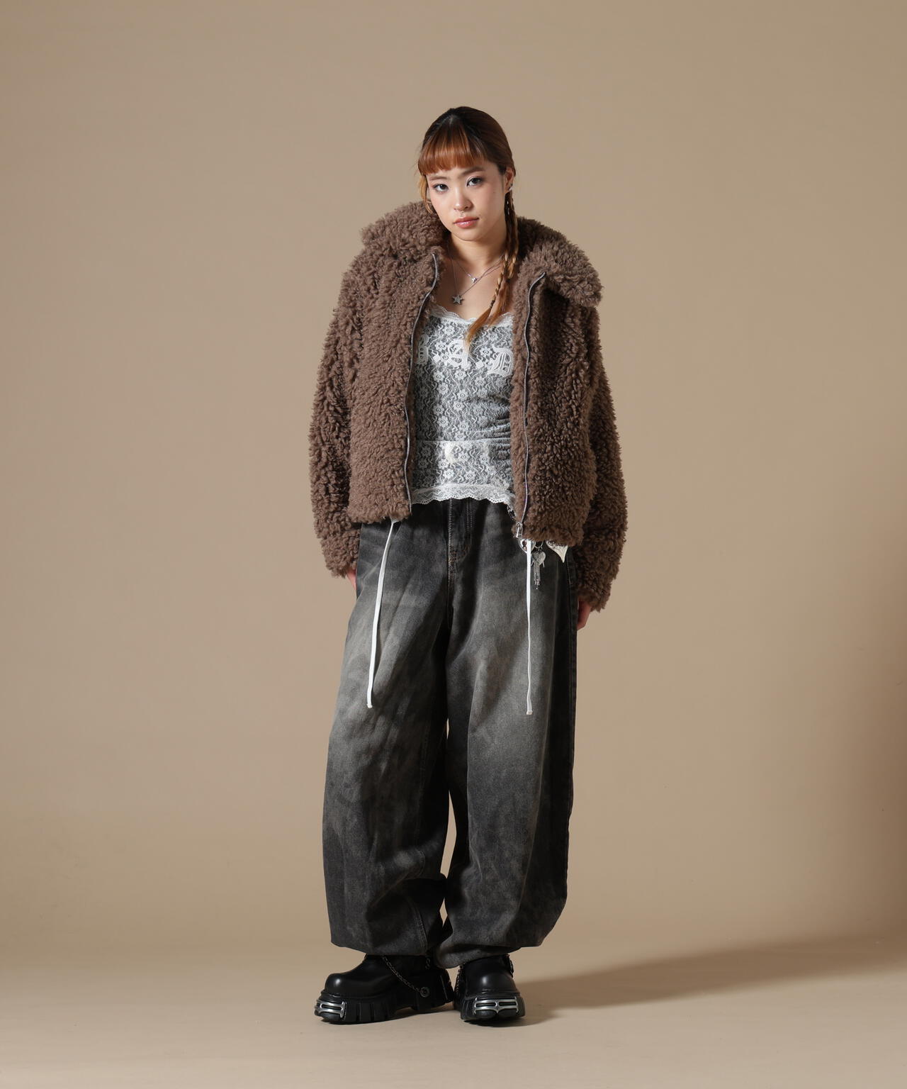 DankeSchon/ダンケシェーン/WOMEN BOA COLLAR BLOUSON