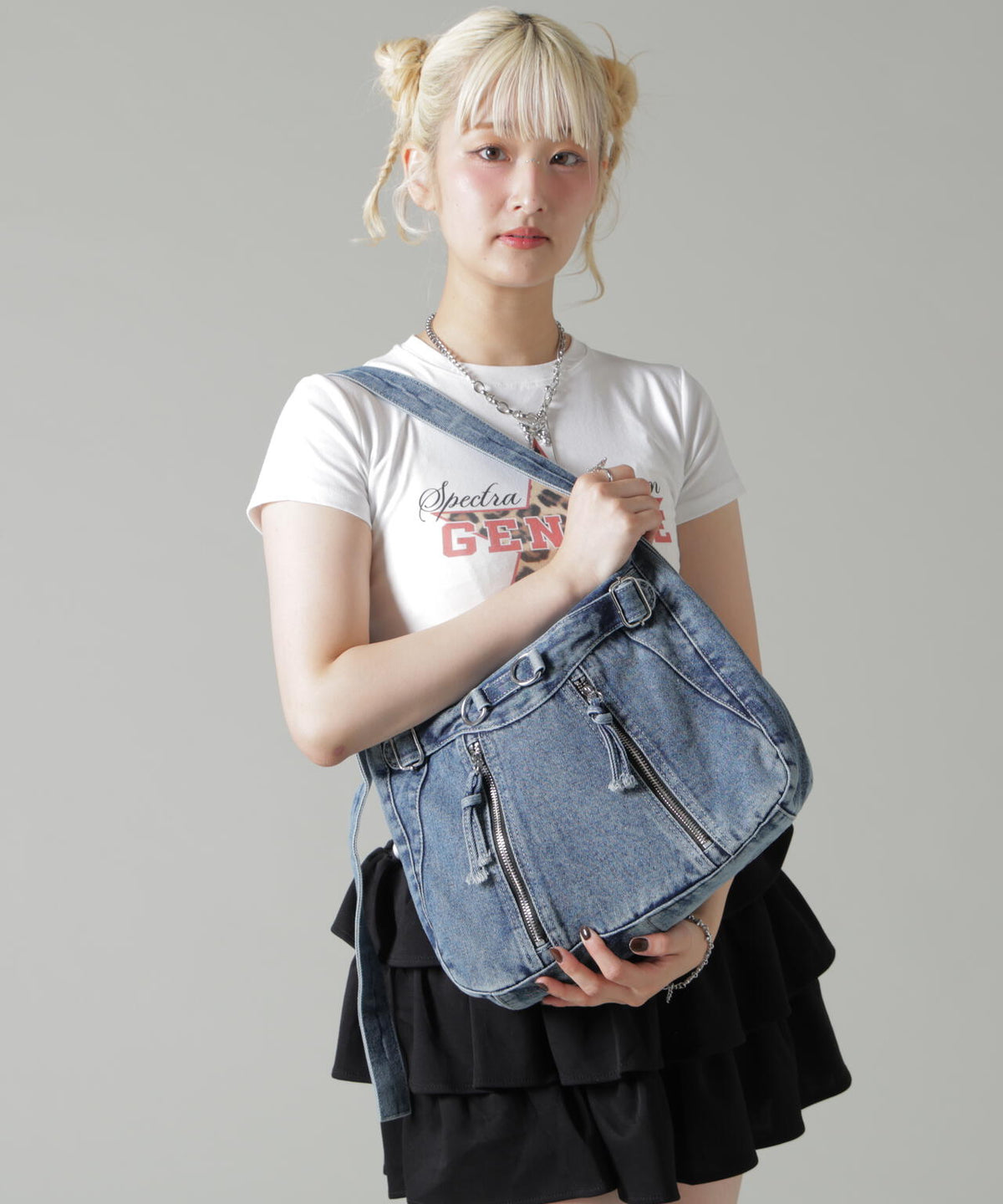 MAVYTH/メヴィス/W-ZIP DENIM SHOULDER BAG